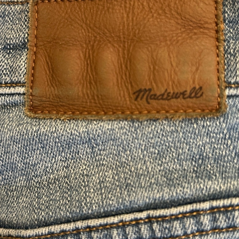 Madewell High Rise Skinny Blue Jeans Distressed Hem Edition With Rips - Picture 7 of 12